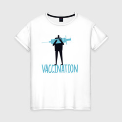 Женская футболка хлопок Вакцинация