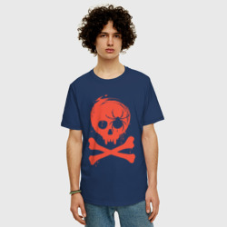 Мужская футболка хлопок Oversize Spider skull - фото 2