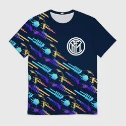 Мужская футболка 3D Inter градиентные мячи