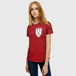 Женская футболка 3D West Ham отпечатки - фото 2