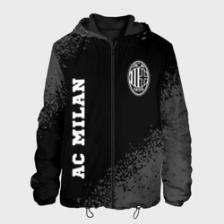 Мужская куртка 3D AC Milan sport на темном фоне вертикально