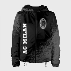 Женская куртка 3D AC Milan sport на темном фоне вертикально