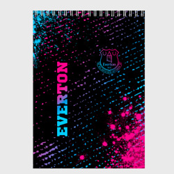 Скетчбук Everton - neon gradient вертикально