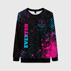 Женский свитшот 3D Everton - neon gradient вертикально