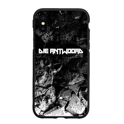 Чехол для iPhone XS Max матовый с принтом Die Antwoord black graphite, вид спереди #2