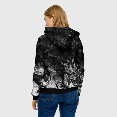 Женская толстовка 3D с принтом Die Antwoord black graphite, вид сзади #2