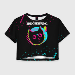 Женская футболка Crop-top 3D The Offspring - rock star cat