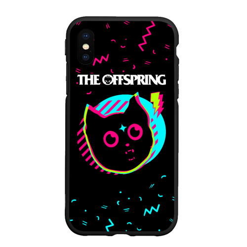 Чехол для iPhone XS Max матовый The Offspring - rock star cat