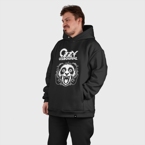 Мужской костюм oversize хлопок Ozzy Osbourne rock panda, цвет черный - фото 7