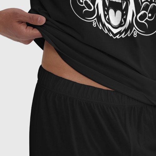 Мужская пижама хлопок Ozzy Osbourne rock panda, цвет черный - фото 6