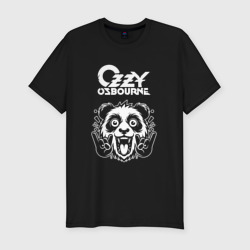 Мужская футболка хлопок Slim Ozzy Osbourne rock panda