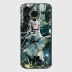 Чехол для iPhone 16 Pro Max силиконовый с защитой камеры Sousou no Frieren Фрирен butterfly