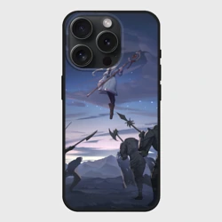 Чехол силиконовый для Apple iPhone 15 Pro Мax матовый Sousou no Frieren Фрирен battle