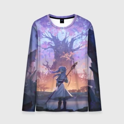 Мужской лонгслив 3D Sousou no Frieren Фрирен tree