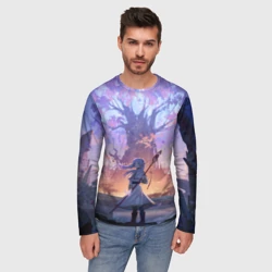 Мужской лонгслив 3D Sousou no Frieren Фрирен tree - фото 2