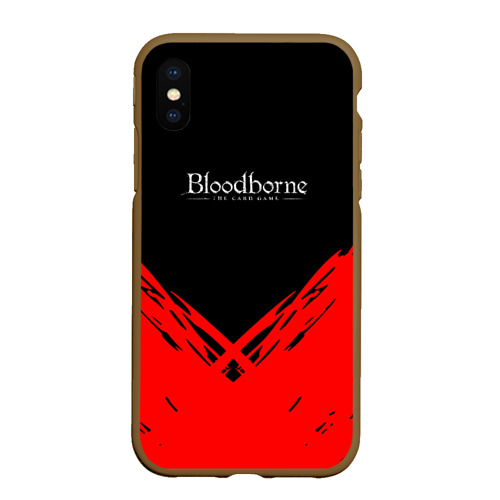 Чехол для iPhone XS Max матовый Bloodborne souls краски, цвет коричневый
