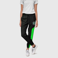 Женские брюки 3D Skoda pattern sport green - фото 2