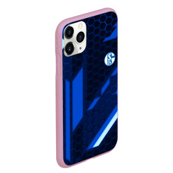 Чехол для iPhone 11 Pro Max матовый Schalke 04 sport geometry - фото 2