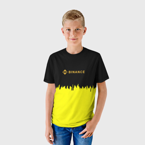 Детская футболка 3D Binance биржа краски, цвет 3D печать - фото 3