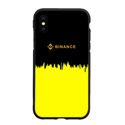 Чехол для iPhone XS Max матовый Binance биржа краски