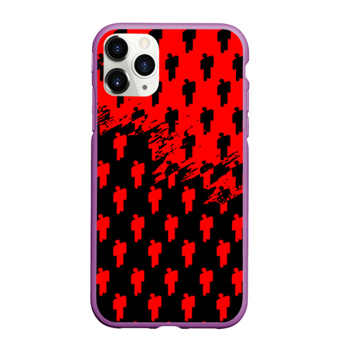 Чехол для iPhone 11 Pro Max матовый Billie Eilish pattern music steel, цвет фиолетовый