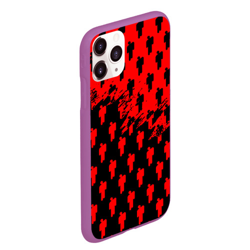 Чехол для iPhone 11 Pro Max матовый Billie Eilish pattern music steel, цвет фиолетовый - фото 3