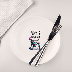 Тарелка Punk's not dead - slogan ai art