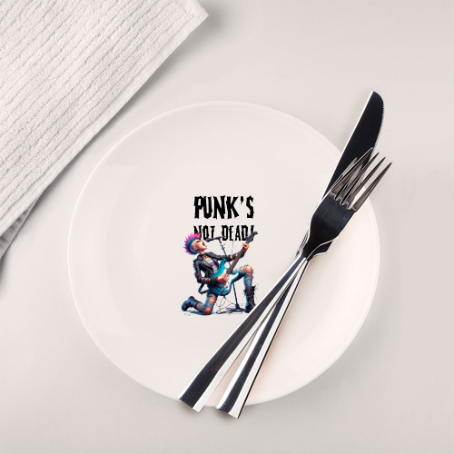 Тарелка Punk's not dead - slogan ai art - фото 2