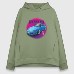 Женское худи Oversize хлопок Porsche RWB