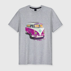 Мужская футболка хлопок Slim Travel bus