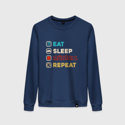 Женский свитшот хлопок Eat sleep roblox repeat art