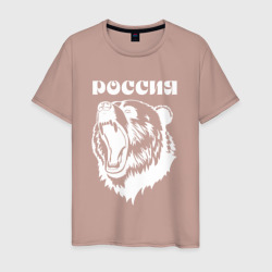 Ревущий медведь Россия – Мужская футболка хлопок с принтом купить со скидкой в -20%