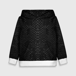 Детская толстовка 3D Текстура кожи чёрной змеи