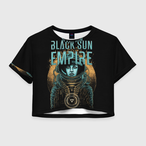Женская футболка Crop-top 3D Black sun empire - neurofunk, цвет 3D печать