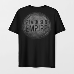 Футболка с принтом Black sun empire - neurofunk для мужчины, вид сзади №1. Цвет основы: белый