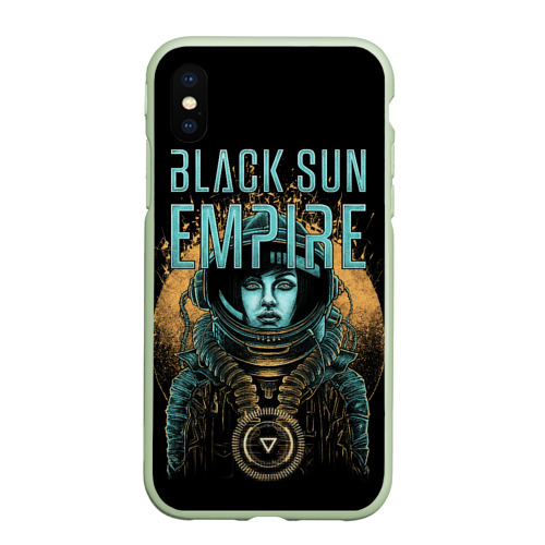 Чехол для iPhone XS Max матовый Black sun empire - neurofunk, цвет салатовый