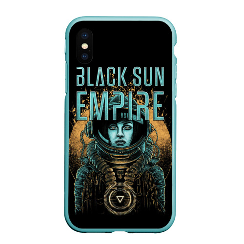 Чехол для iPhone XS Max матовый Black sun empire - neurofunk, цвет мятный