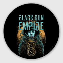 Круглый коврик для мышки Black sun empire - neurofunk