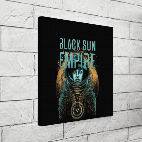 Холст квадратный Black sun empire - neurofunk, цвет 3D печать - фото 3