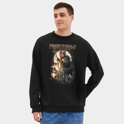 Мужской свитшот oversize без начеса хлопок Powerwolf wolf I - фото 2