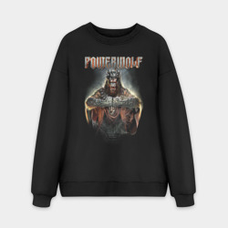 Мужской свитшот oversize без начеса хлопок Powerwolf Wolfsnaechte
