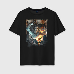 Женская футболка хлопок Oversize Powerwolf Mass