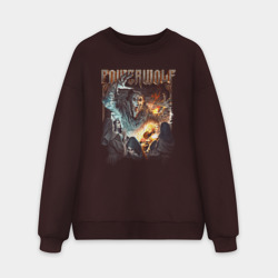 Мужской свитшот oversize без начеса хлопок Powerwolf Mass