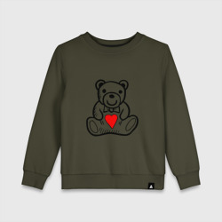 Детский свитшот хлопок Smile bear heart