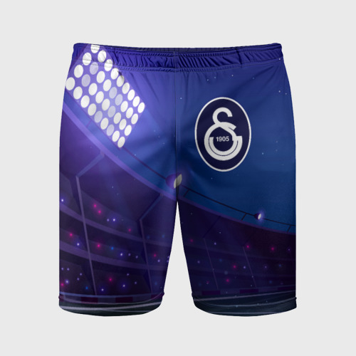 Мужские шорты спортивные Galatasaray ночное поле, цвет 3D печать