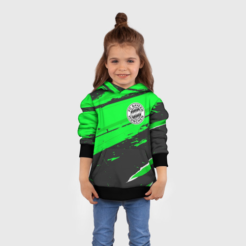 Детская толстовка 3D Bayern sport green, цвет черный - фото 4