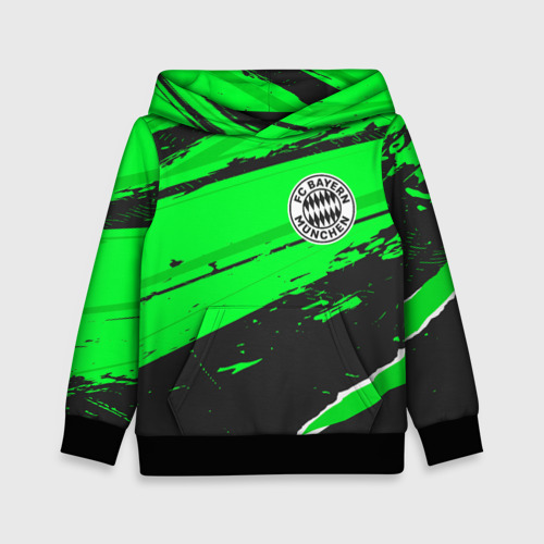 Детская толстовка 3D Bayern sport green, цвет черный