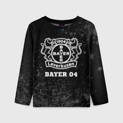 Детский лонгслив 3D Bayer 04 sport на темном фоне