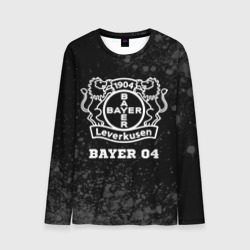 Мужской лонгслив 3D Bayer 04 sport на темном фоне