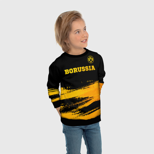 Детский свитшот 3D Borussia - gold gradient посередине, цвет 3D печать - фото 5